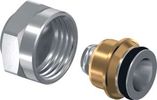 Klemkoppeling MLC NL messing 20x22mm (Uponor)